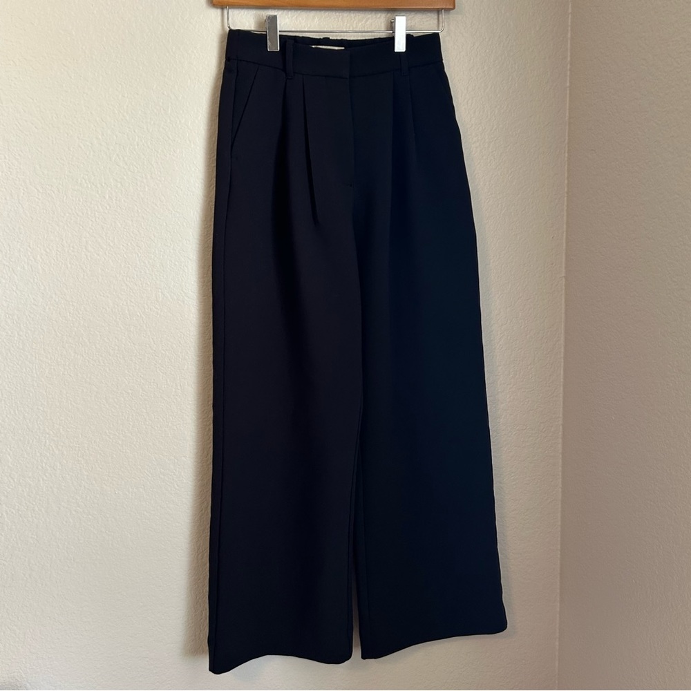 Abercrombie & Fitch Black Wide-Leg Trousers